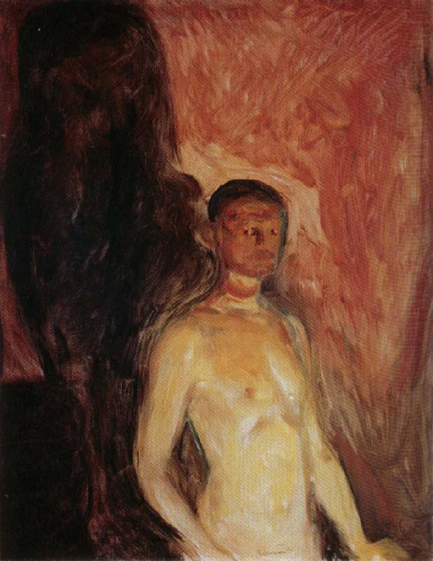 Edvard Munch Self Portrait in Hell china oil painting image